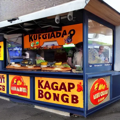 Image similar to kangaroo burger stand