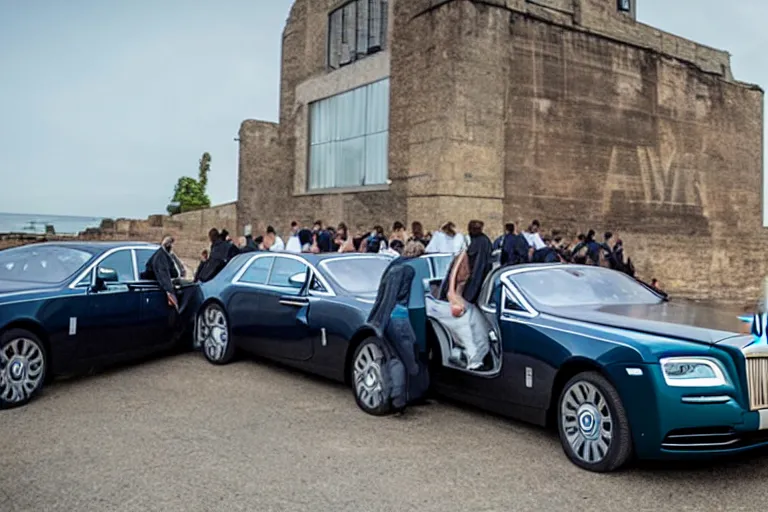 Image similar to stoned teenagers decided to drown Rolls-Royce