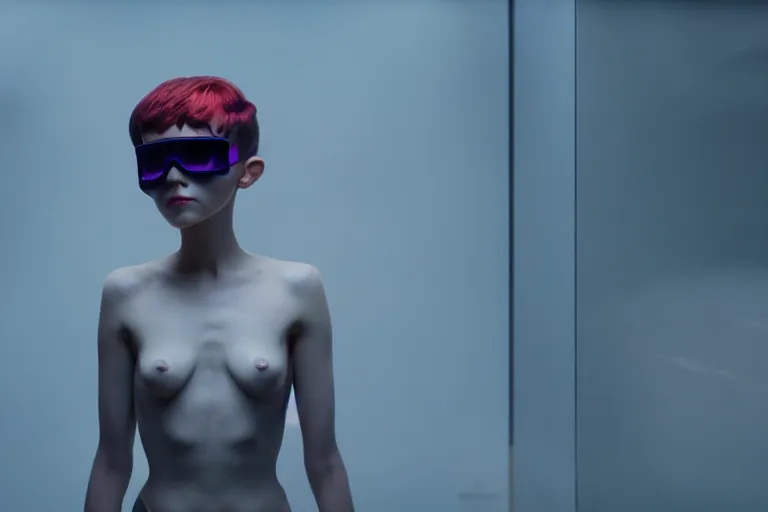 Image similar to vfx film, love death and robots, flat color profile low - key lighting award winning photography arri alexa cinematography, hyper real photorealistic cinematic, atmospheric cool colorgrade