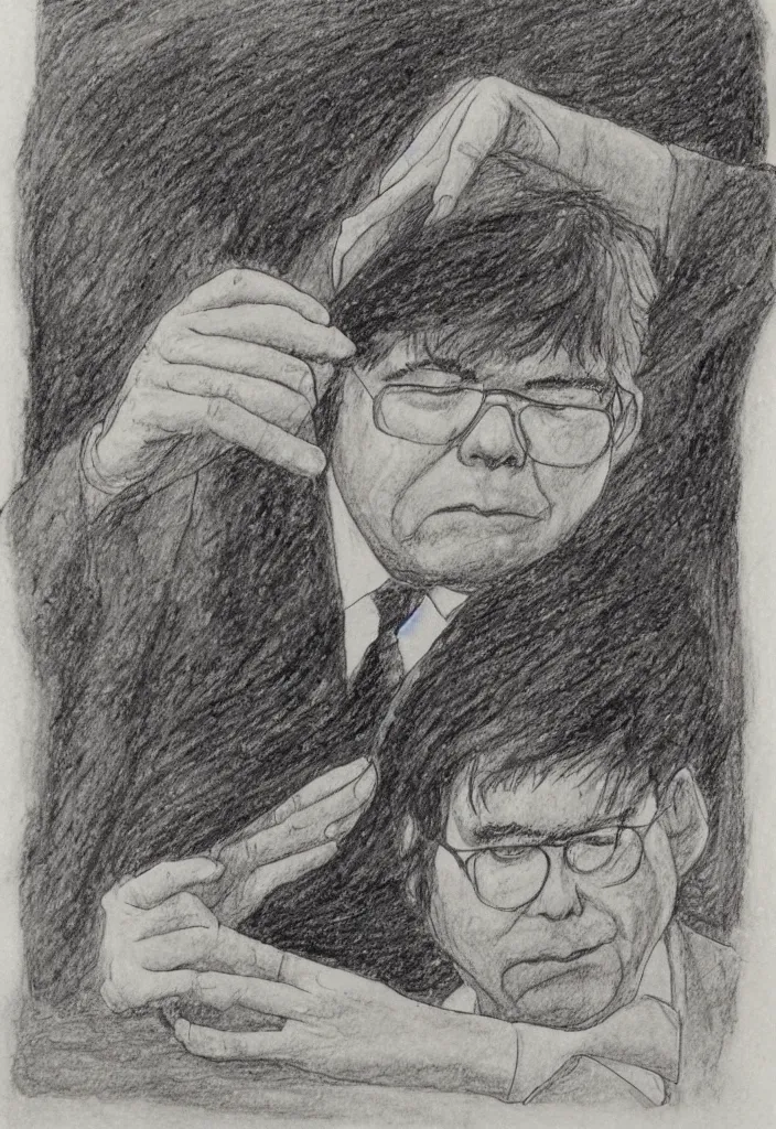 Image similar to Yann LeCun drawn on the Rider–Waite tarot.