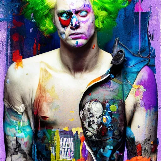 Image similar to mister clean as delirium from sandman, ( hallucinating colorful soap bubbles ), by jeremy mann, by sandra chevrier, by dave mckean and richard avedon and maciej kuciara, 8 0's, punk rock, tank girl, high detailed, 8 k