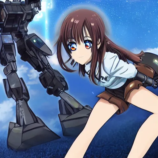 Image similar to anime girl in the mecha