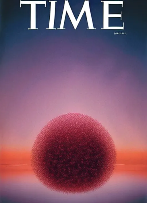 Prompt: TIME magazine cover, the coming AI singularity, by Pierre Pellegrini