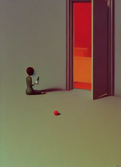 Image similar to Nokia 3310, Edward Hopper and James Gilleard, Zdzislaw Beksinski, Mark Ryden, Wolfgang Lettl highly detailed, hints of Yayoi Kasuma, Odilon Redon. Drexler