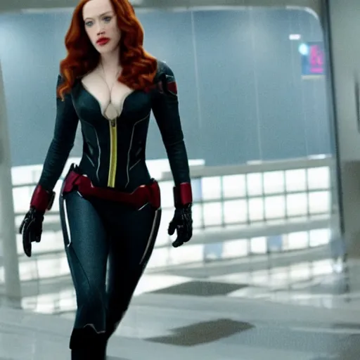 Image similar to a still of kat dennings as black widow in iron man 2 ( 2 0 1 0 )