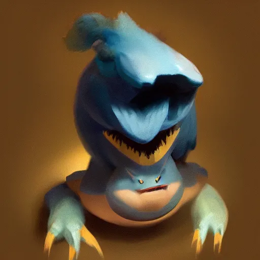 Prompt: A troll pokemon, portrait artwork by Sergey Kolesov , arstation,