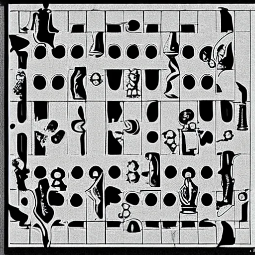 Prompt: chessboard by mc escher