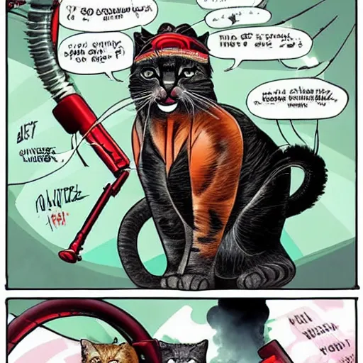 Image similar to cat terminator apocalyptic alcoholic
