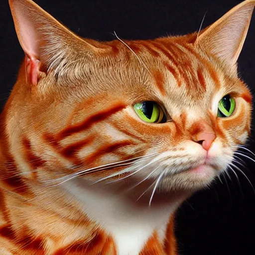 Image similar to red tabby cyborg cat