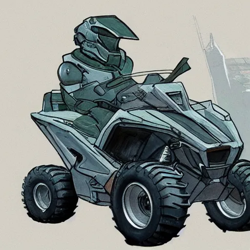 Image similar to concept art blueprint halo new atv vehicles