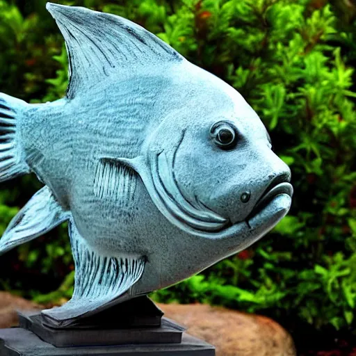 Image similar to fish, but it is a beautiful statue