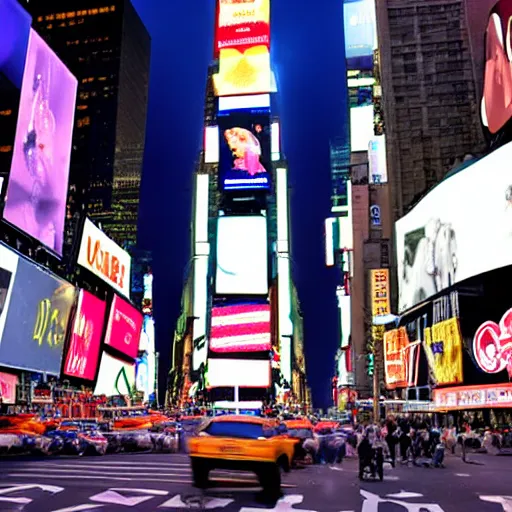 Prompt: <div class='meta image-caption'><div class='origin-logo origin-image none'><span>none</span></div><span class='caption-text'>Times Square at night </span></div></div>