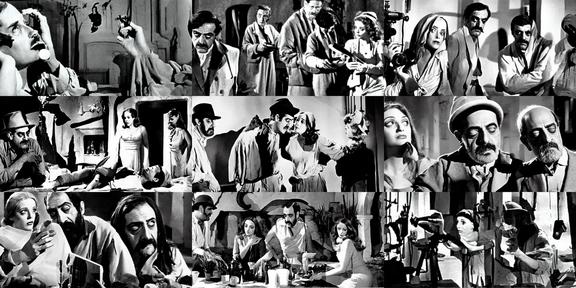 Prompt: scene from the lost film by luis bunuel