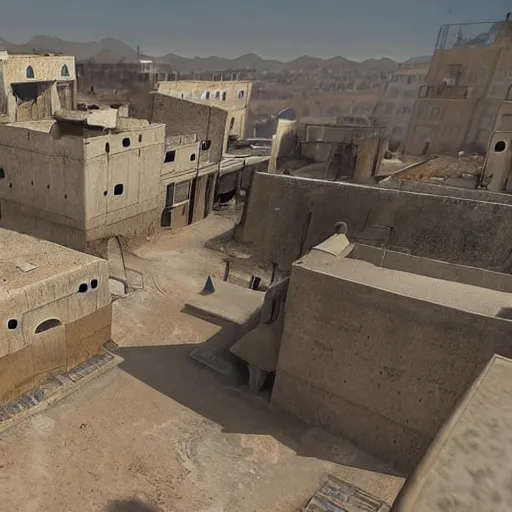 Image similar to dust 2 in real life