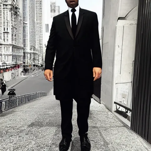 Image similar to Lex Fridman as Man in Black, trending photo instagram