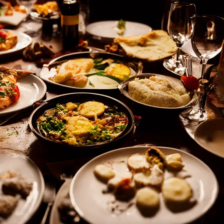 Prompt: close - up focused dslr photograph of an slovakian dinner, 8 k, high detail, volumetric lighting, hyperrealism, aesthetically pleasing, studio lighting, trending
