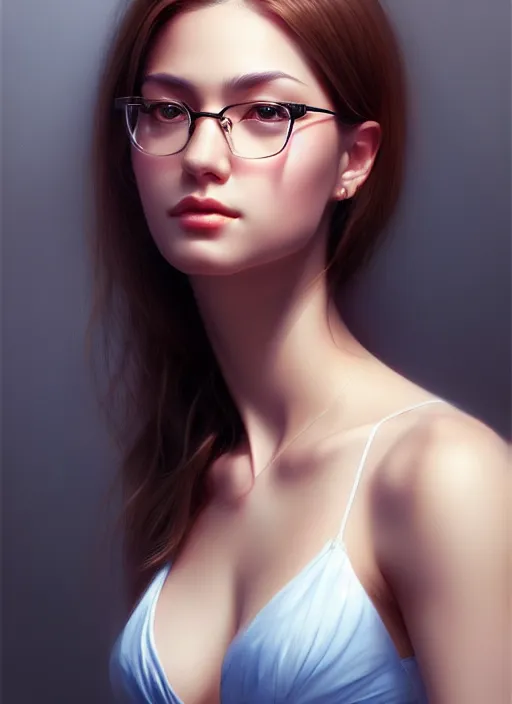 Image similar to photo of a gorgeous young woman in the style of stefan kostic, realistic, sharp focus, 8k high definition, insanely detailed, intricate, elegant, art by stanley lau and artgerm