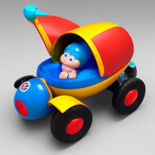 Prompt: product photo of the fisher price toy baby's first nuclear bomb, octane render, unreal engine 5, light transport simulation