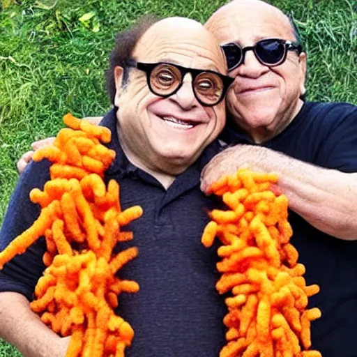 Image similar to danny devito and his cheeto