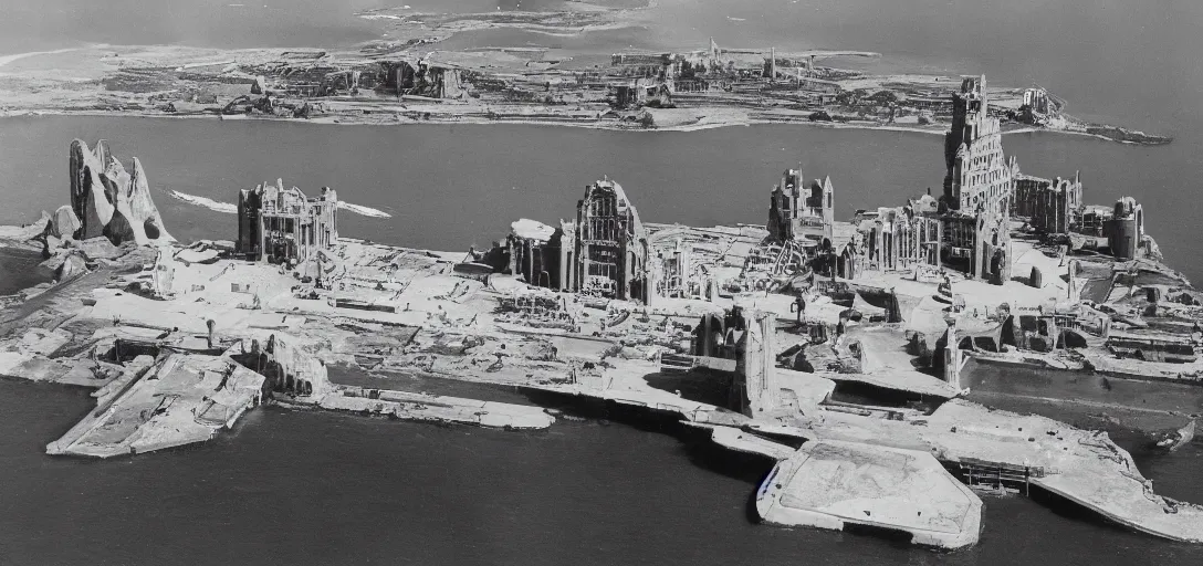 Prompt: Vintage photo of Atlantis