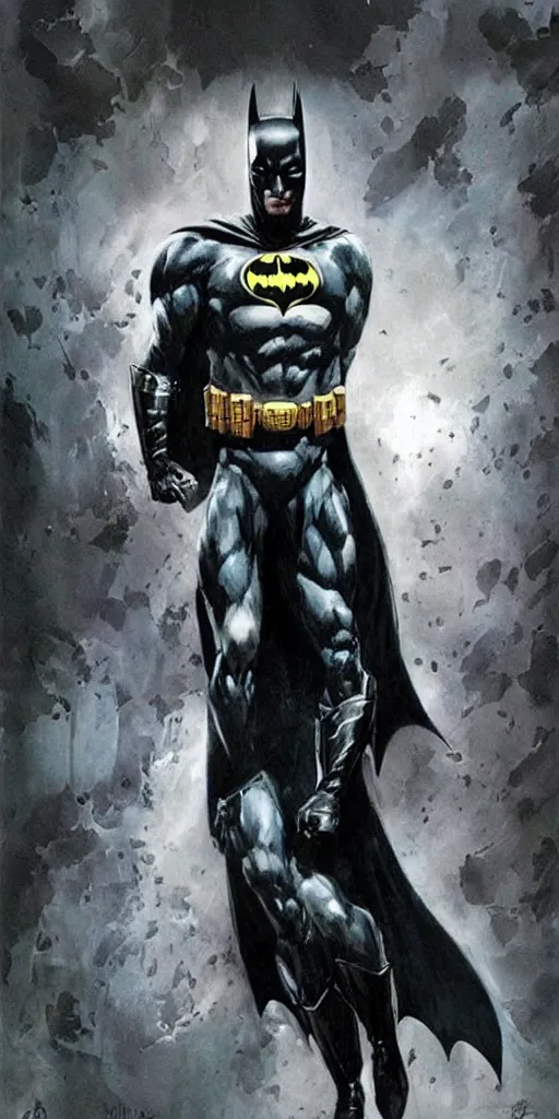 Image similar to full body batman character design by gabriele dell'otto