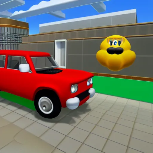 Image similar to Render of a SUV in Super Mario 64