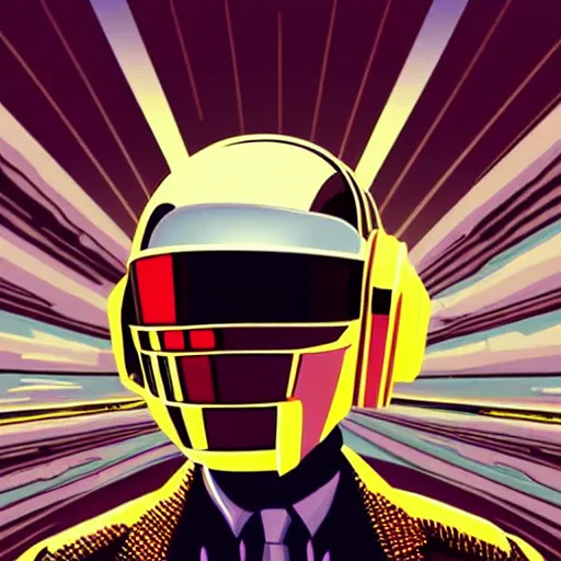 Image similar to daft punk concert in 1 bit art style