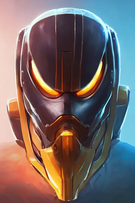 Image similar to epic mask helmet robot ninja portrait stylized as fornite style game design fanart by concept artist gervasio canda, behance hd by jesper ejsing, by rhads, makoto shinkai and lois van baarle, ilya kuvshinov, rossdraws global illumination radiating a glowing aura global illumination ray tracing hdr render in unreal engine 5