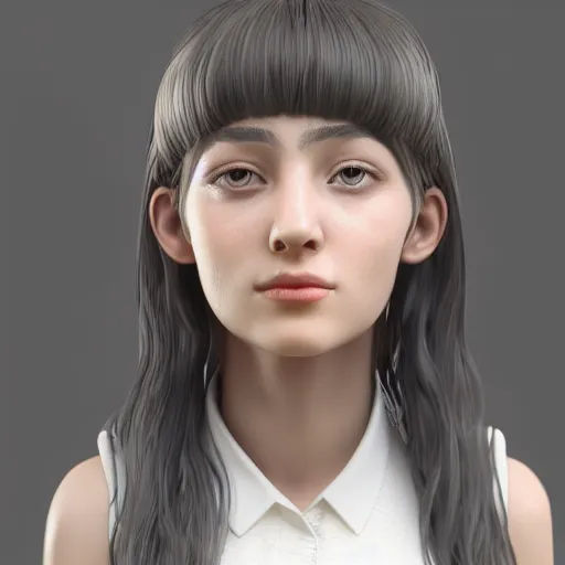 Image similar to profile picture of a future girl, nft, unreal engine 5, octane render