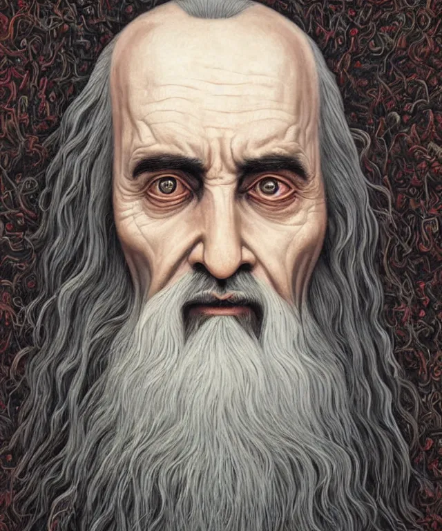 Image similar to portrait of Saruman in Breaking Bad, lowbrow painting by Mark Ryden