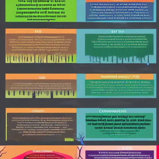 Prompt: The forest is like a Human's nervous system, psychodelic infographic