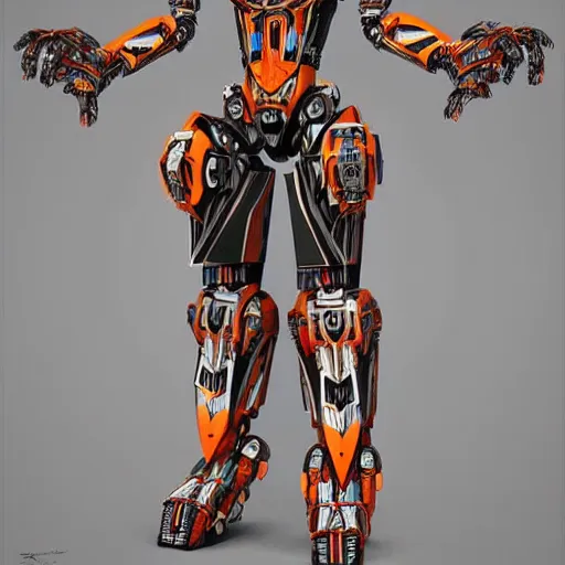 Image similar to a female transformer with tribal paint, glowing eyes, very symmetrical face, highly detailed, by vitaly bulgarov, by steven zavala, by matt tkocz, by shane baxley, mecha, robotic, transformers cinematic universe, pinterest, deviantart artstation _ h 7 5 0