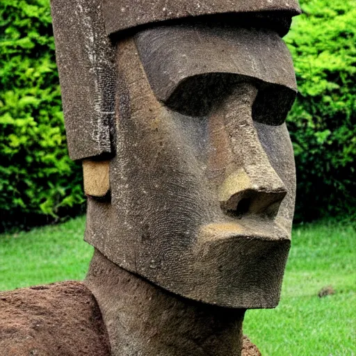 Prompt: Easter island head statue