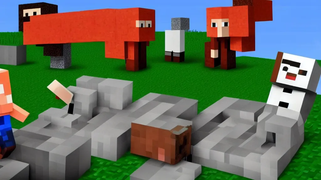 Prompt: david lynch minecraft movie