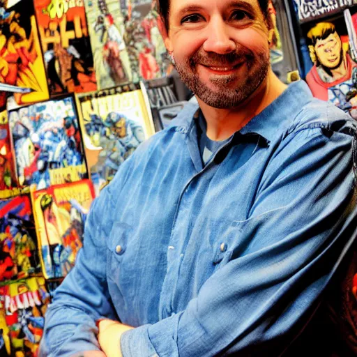 Image similar to portrait of comic book artist Jon Malin