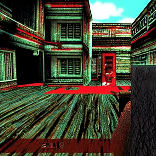 Image similar to noroi : the curse as a ps 1 survival horror game developed by team silent