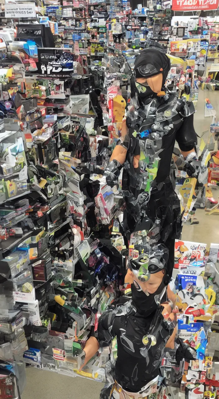 Image similar to cyborg ninja in walmart