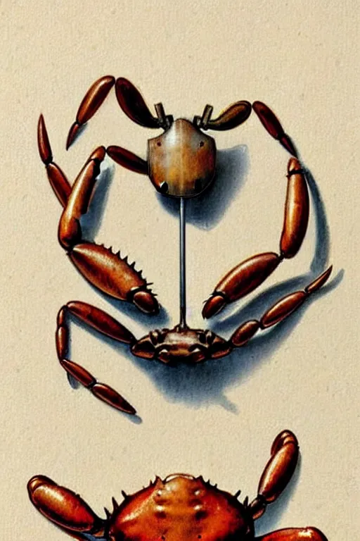 Prompt: ( ( ( ( ( wall coat hanger with crab shape. muted colors. ) ) ) ) ) by jean - baptiste monge!!!!!!!!!!!!!!!!!!!!!!!!!!!