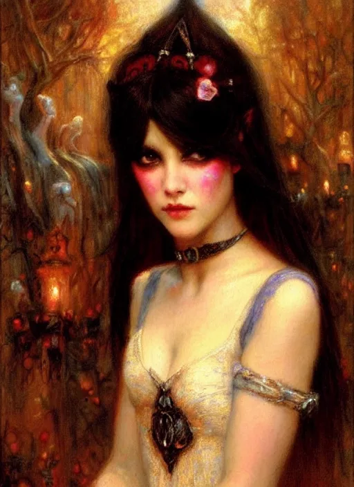 Image similar to gothic princess portrait. by gaston bussiere