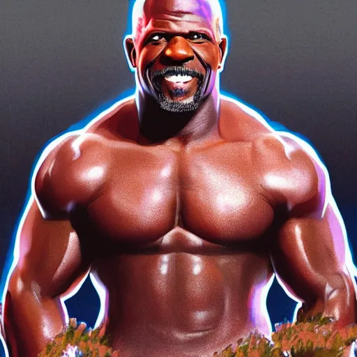 Image similar to terry crews made of of salsa, concept art, detailed