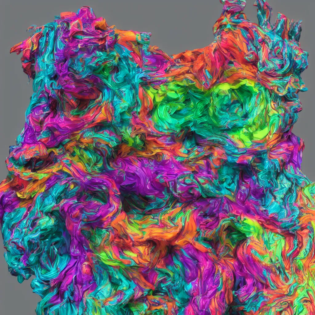 Image similar to painful pleasures by lynda benglis, octane render, colorful, 4 k, 8 k