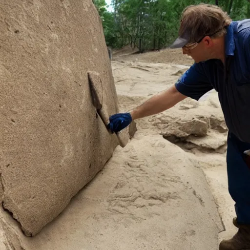 Image similar to an archeologist explores an ancient tomb that may be cursed, realistic