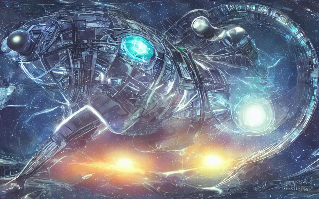 Prompt: prophecy of a techno - spiritual utopian spaceship, perfect future, award winning digital art