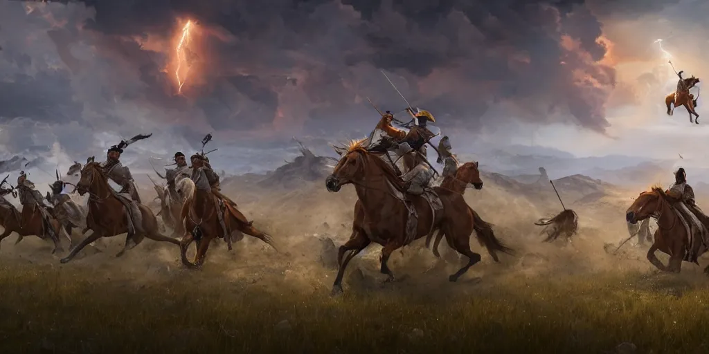 Prompt: promotional movie still of an action shot from the battle of little bighorn, majestic horses, desperate action, dramatic lighting, cinematic, extremely high detail, photorealistic, cinematic lighting, maxwell boas jessica rossier christian dimitrov anton fadeev trending on artstation cgsociety rendered in unreal engine 4 k hq