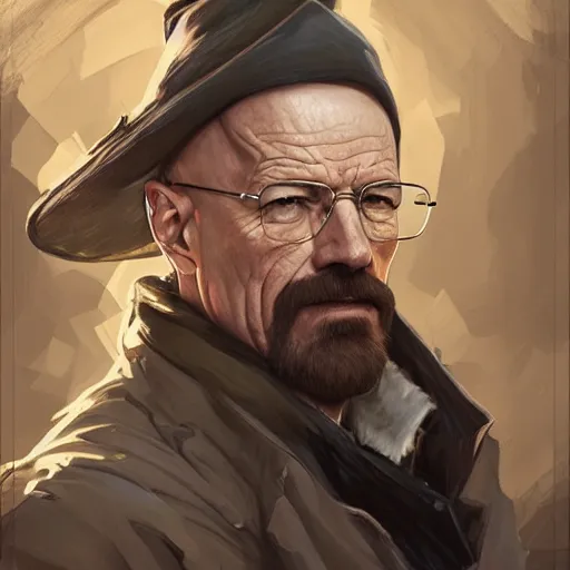 Image similar to walter white, d & d, fantasy, intricate, elegant, highly detailed, digital painting, artstation, concept art, matte, sharp focus, illustration, hearthstone, art by artgerm and greg rutkowski and alphonse mucha