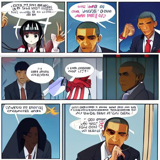 Prompt: Anime Obama powering up