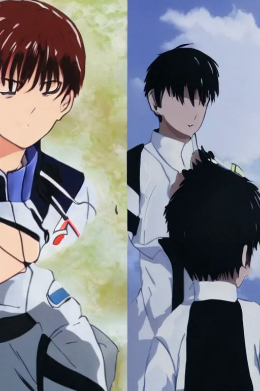 Prompt: Shinji Ikari cosplay by Ryan Gosling