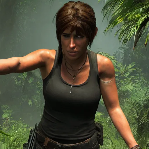 Prompt: alex jones in shadow of the tomb raider, video game screenshot