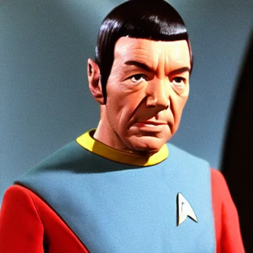 Image similar to kevin spacey as spock, star trek, original series, tv show, 6 0's,