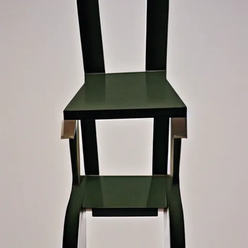 Image similar to blocks, angular by bill ward jade sculpture. a kinetic sculpture of a metal chair with a seatbelt attached to it. the chair is placed in the center of a room & the seatbelt is used to strap a person into the chair. the person is then unable to move & at the mercy of the chair.